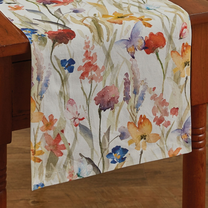 Jenzen Rectangle Floral Cotton Table Runner