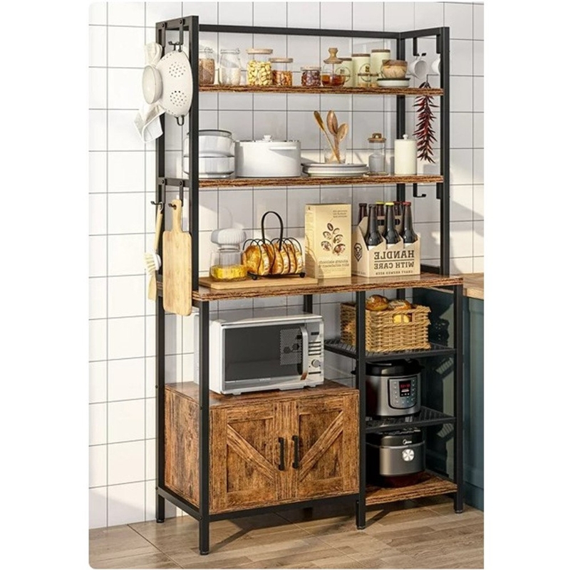 Jeryme Steel Accent Baker's Rack with Microwave Compatibility