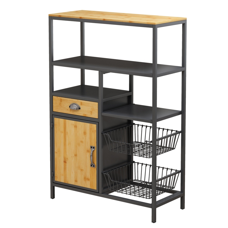Jovoni 31.69'' Solid Wood Standard Baker's Rack