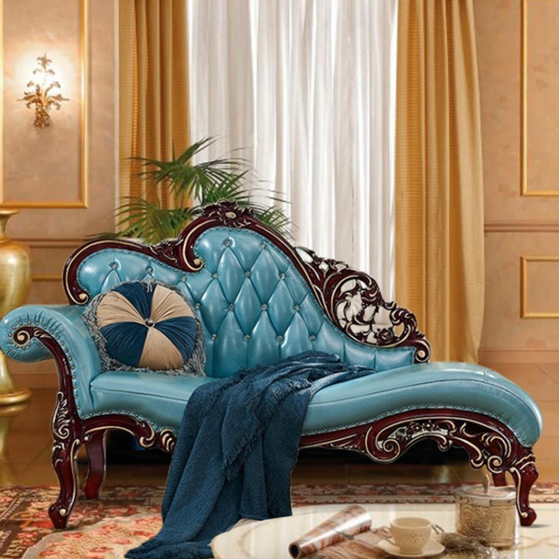 Juhi Leather Chaise Lounge