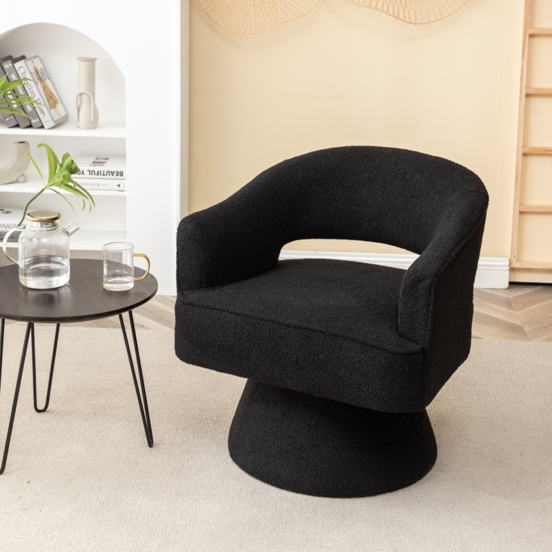 Kenzlee Upholstered Swivel Barrel Chair