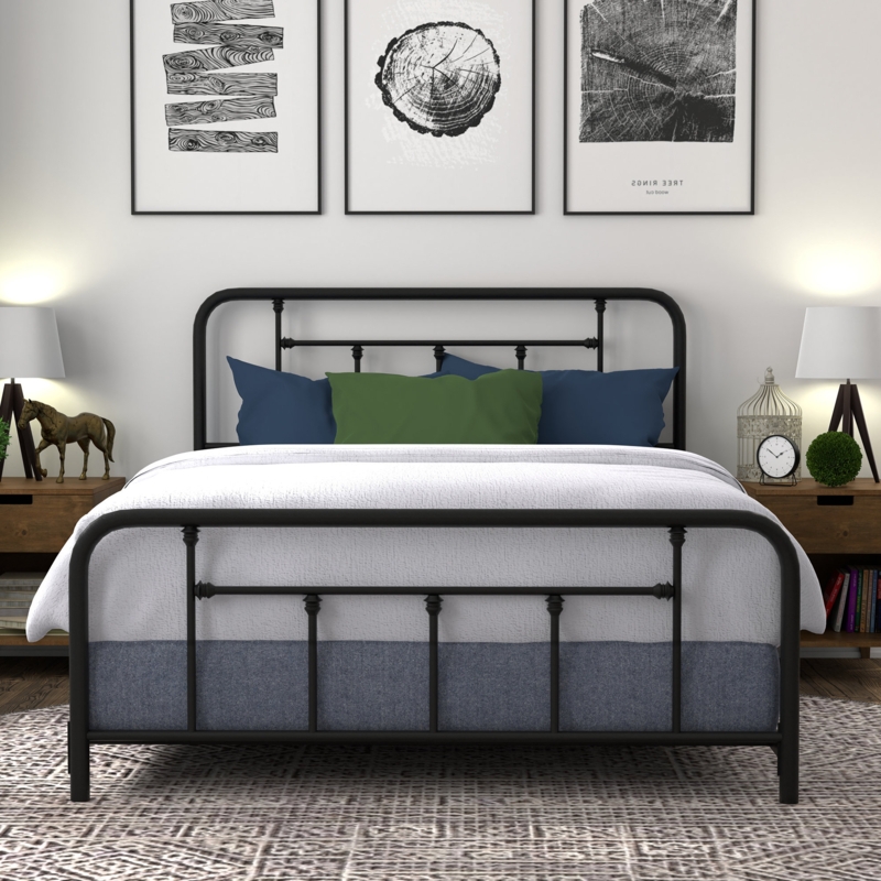 Kettering Steel Metal Slat Headboard and Footboard
