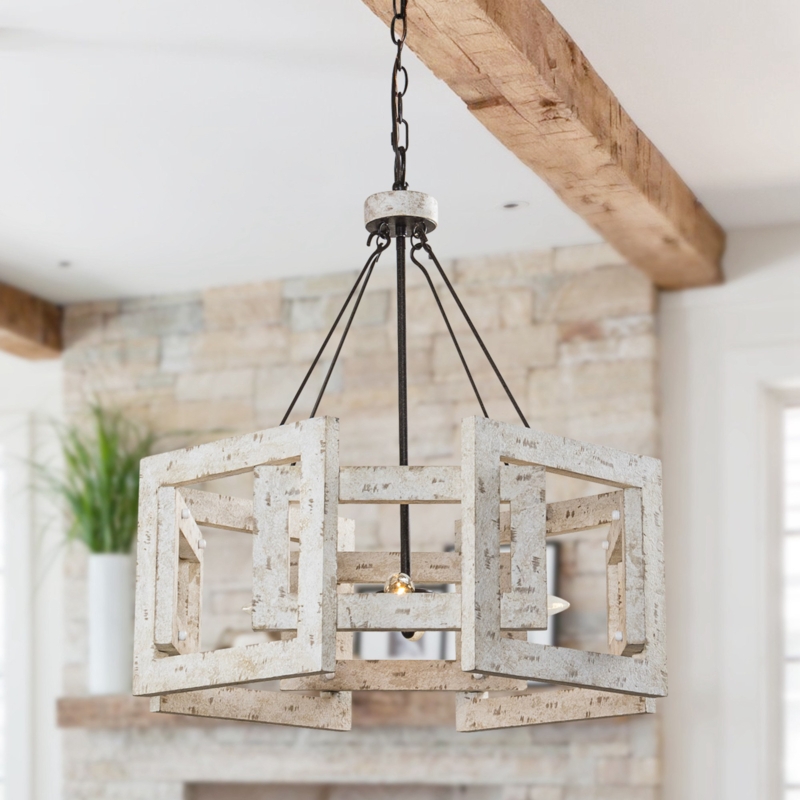 Kingden 4 - Light Dimmable Square / Rectangle Chandelier