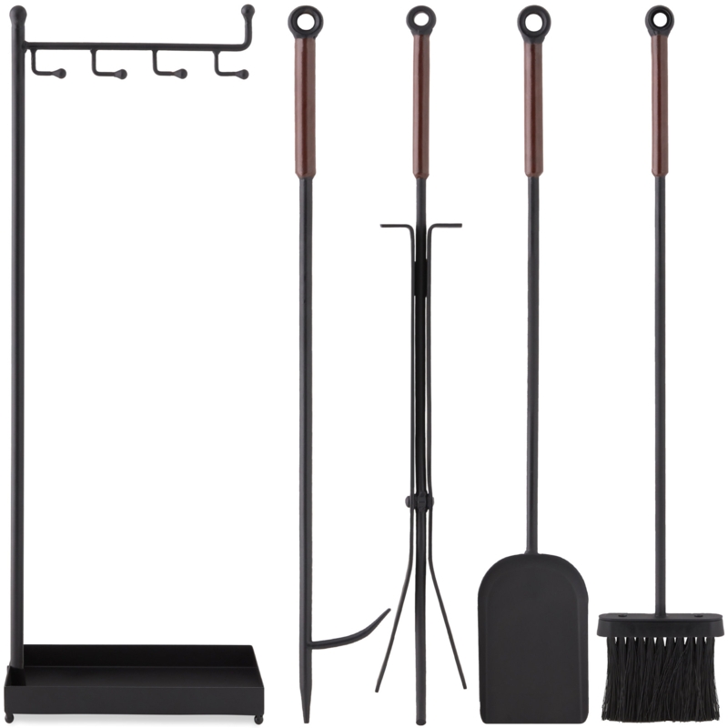 Langill 5-Piece Iron Fireplace Tool Set