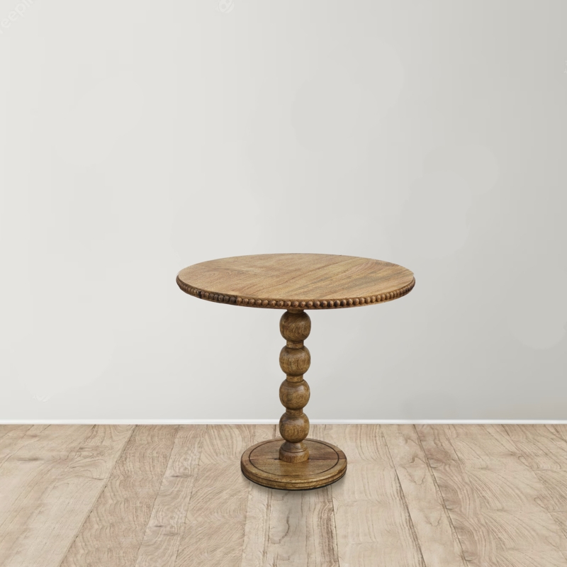 Laverock Solid Wood Top Pedestal End Table