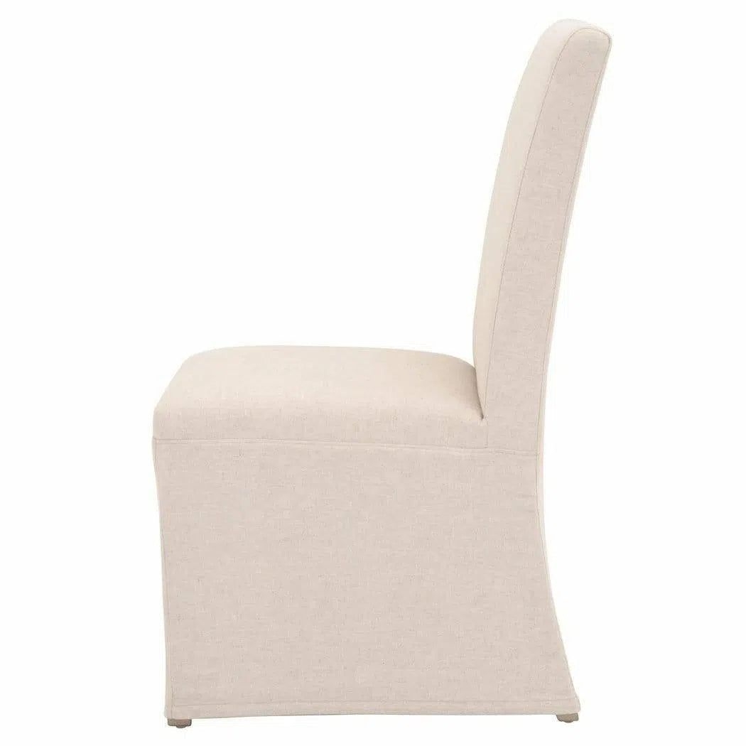 Levi Slipcover Dining Chair Set of 2 Jute Natural Gray Birch