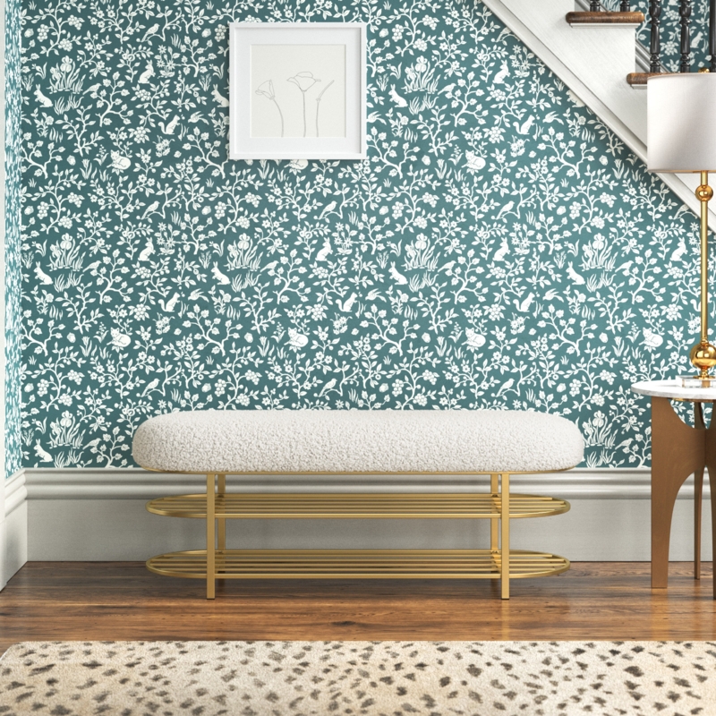 Locksley Polyester Upholstered Storage Bench