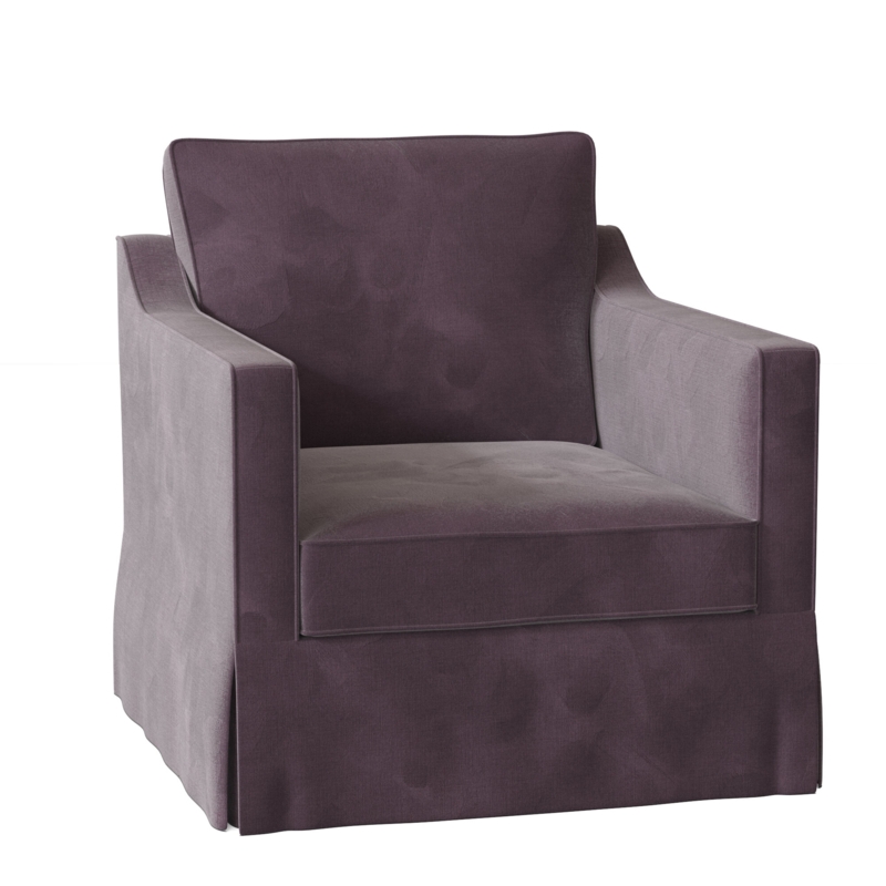 Louie Upholstered Swivel Armchair