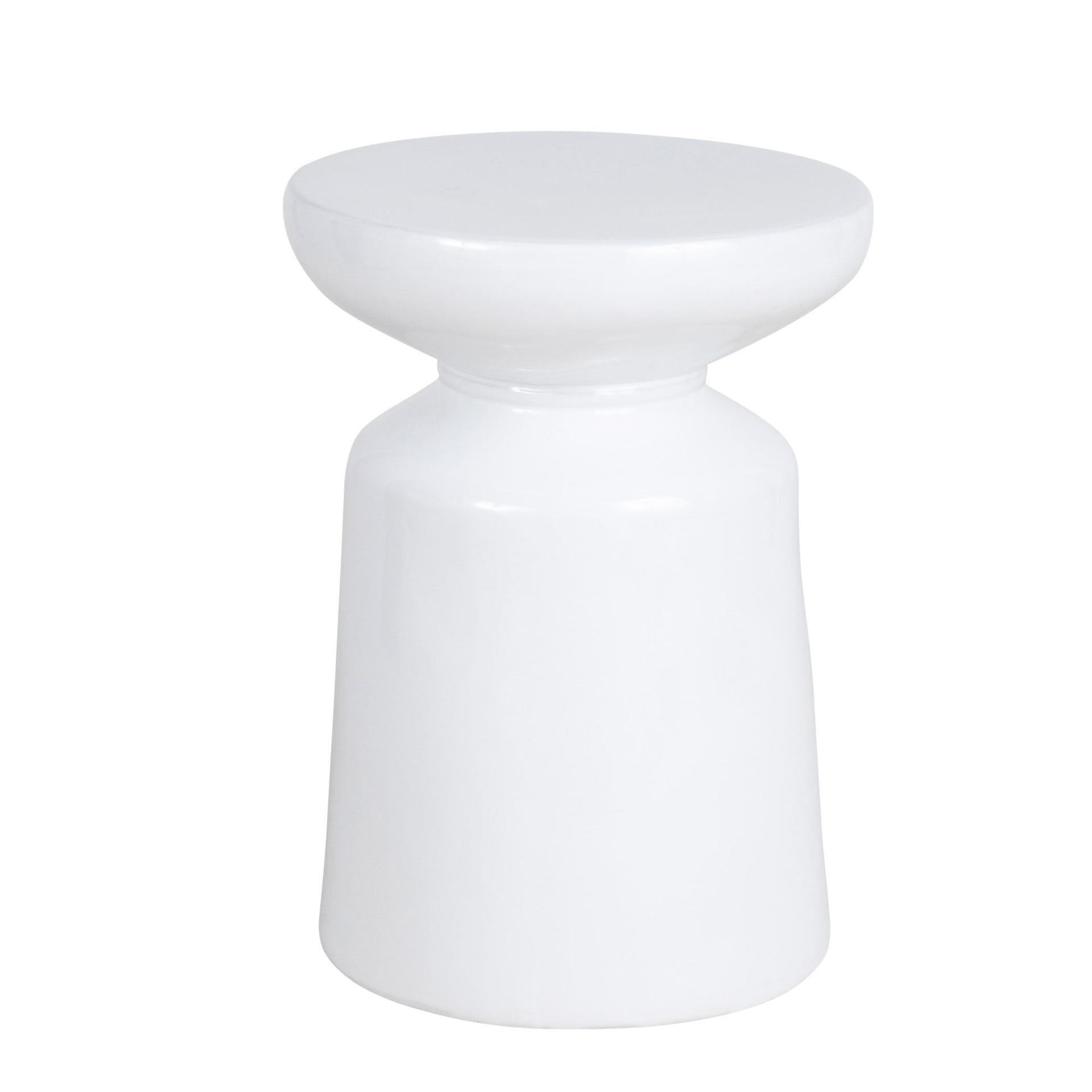Mesa auxiliar de gres blanco