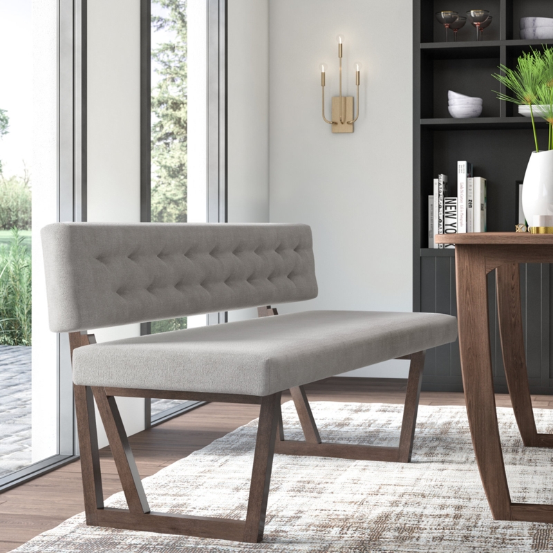 Mukai Polyester Upholstered Bench