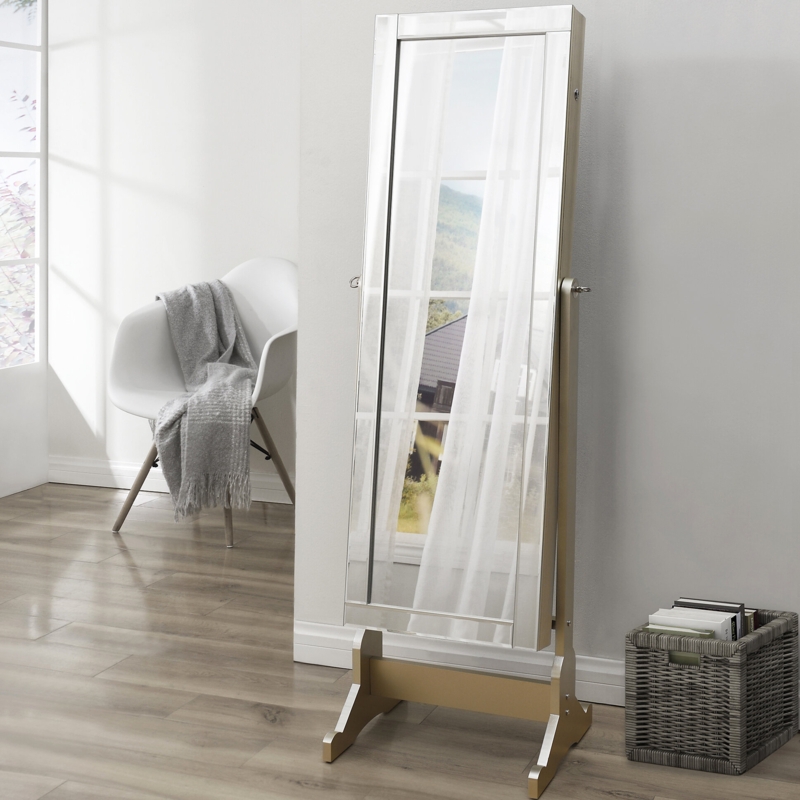 Neill 15.7'' Wide Freestanding Jewelry Armoire with Mirror