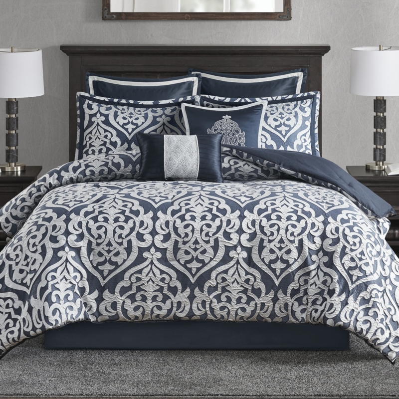 Odette Jacquard Medallion 8 Piece Comforter Set