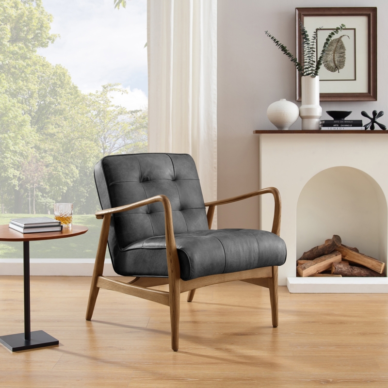 Prouty Genuine Leather Armchair