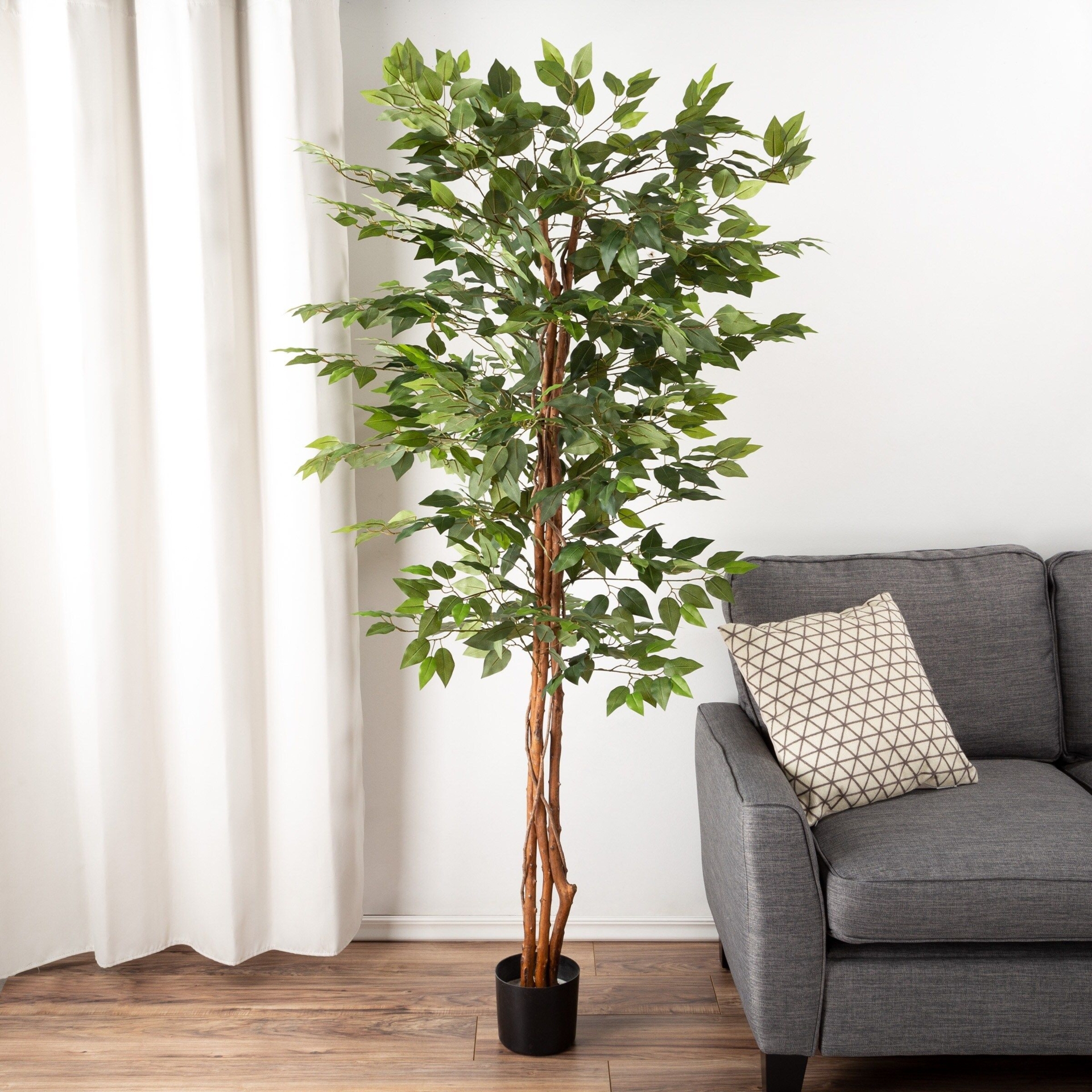 Pure Garden 80-Inch Artificial Potted Ficus Tree
