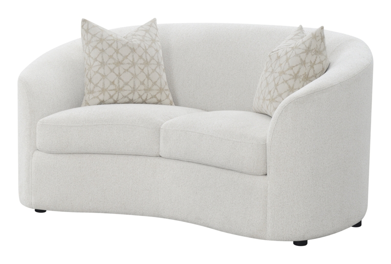Renis Rory Latte Tight Back Curved Loveseat