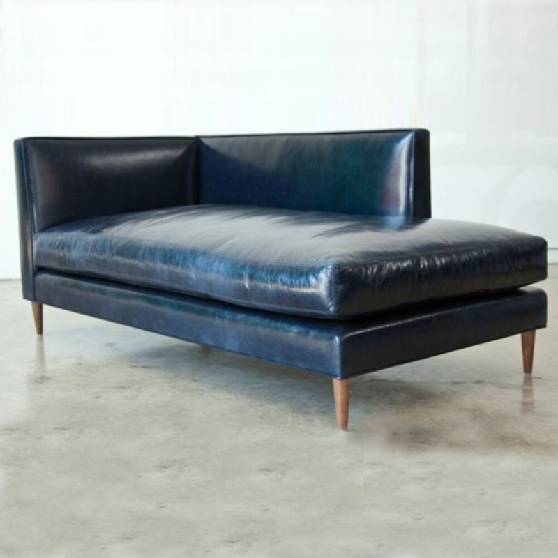 Rex Leather Chaise Lounge