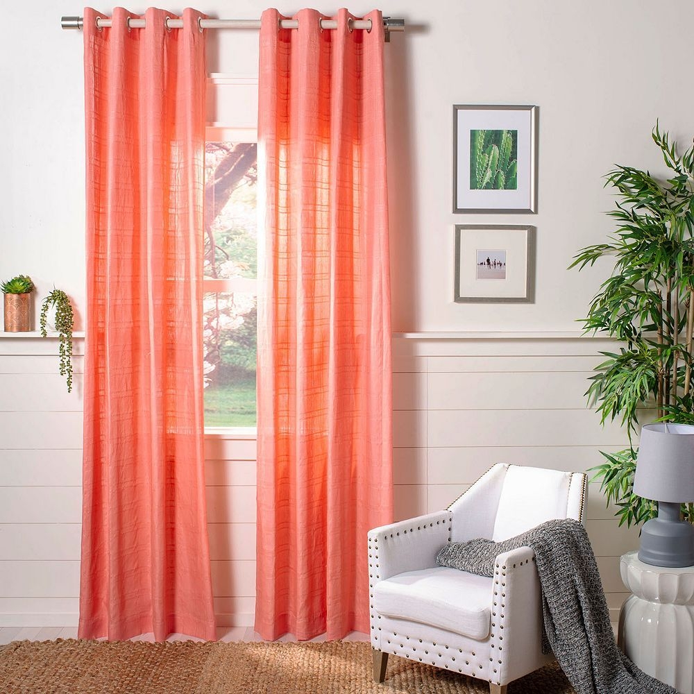 Safavieh Valari 1-Panel Window Curtain, Red, 52X84