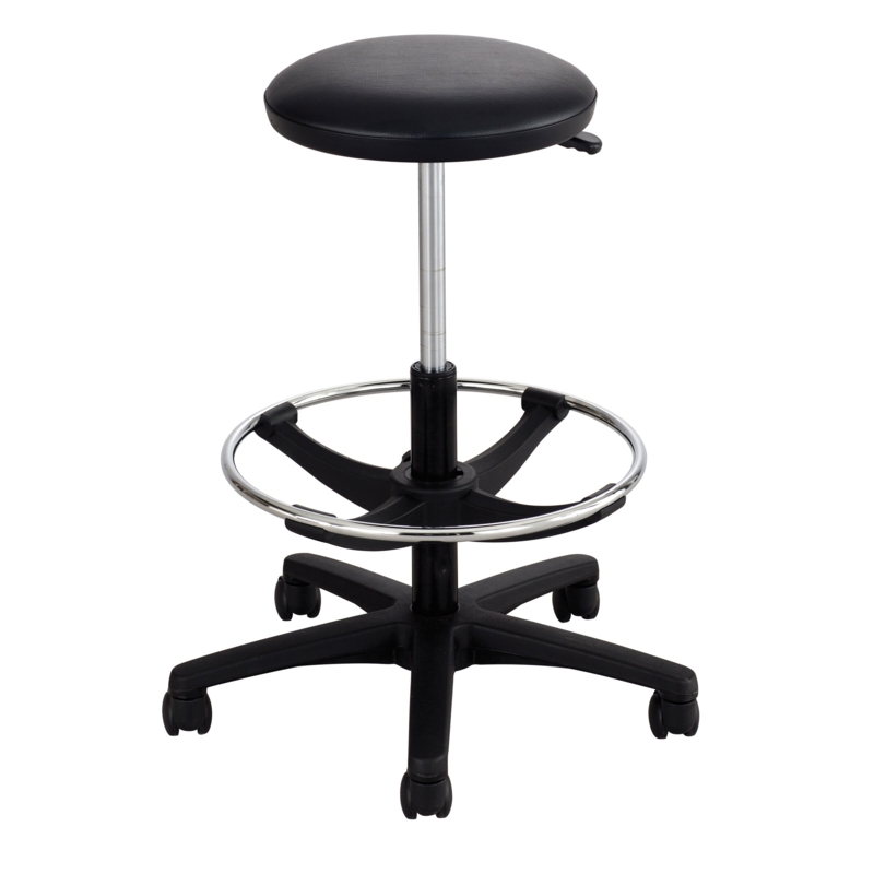 Safco Diesel Series Industrial Stool w/Back, High Base