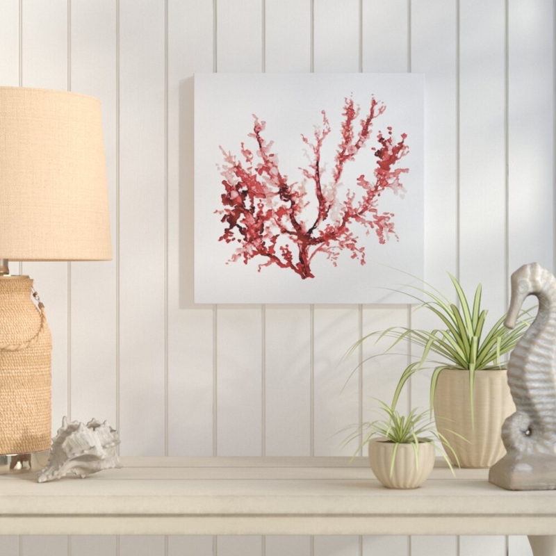 'Sea Coral III' Oil Painting Print on Wrapped Canvas