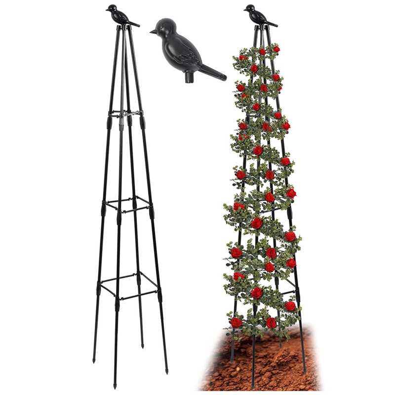 Shadiya 63.6'' H x 2'' W Steel Obelisk Trellis