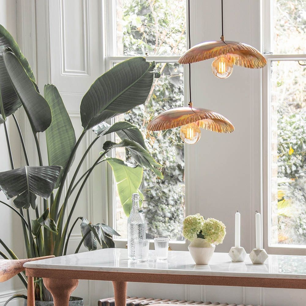 Shell Burnished Copper Pendant By Atkin And Thyme, W46 X H15 cm