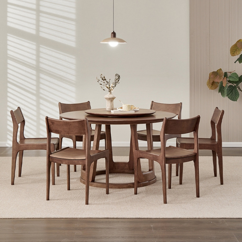 Solid Wood Pedestal Dining Set