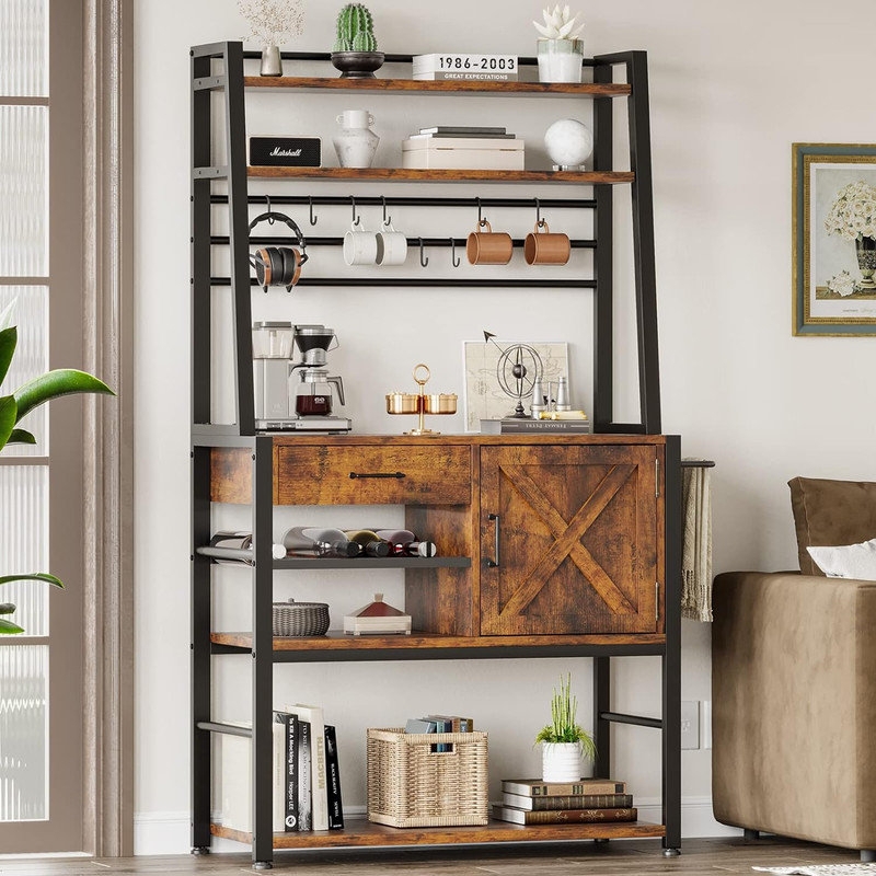 Steinn 33'' Metal Baker's Rack with Microwave Compatibility