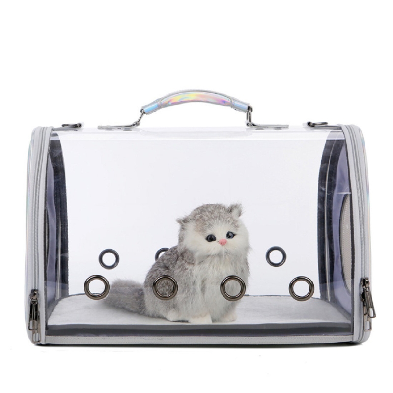 Transparent Laser Cat Bag Pet Outing Bag Cat Cage Portable Portable Dog Backpack Space Capsule