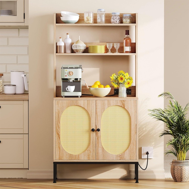 Uinta 31.5'' Metal Accent Baker's Rack with Microwave Compatibility