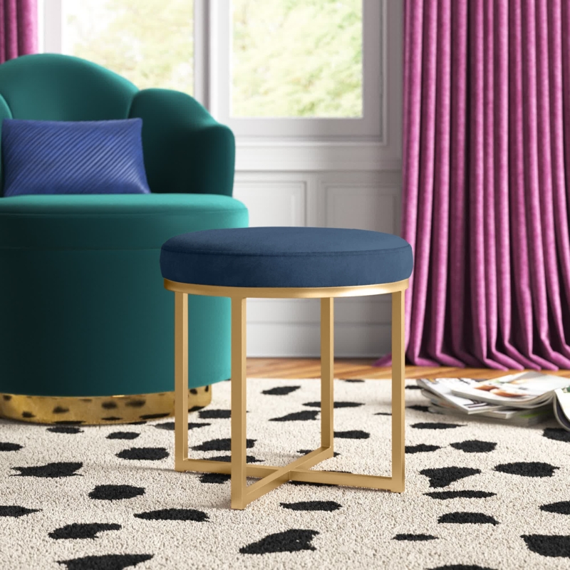 Velvet Ottoman