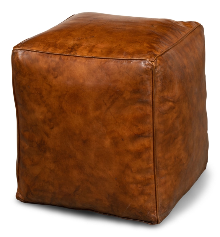 Wolfforth Leather Ottoman