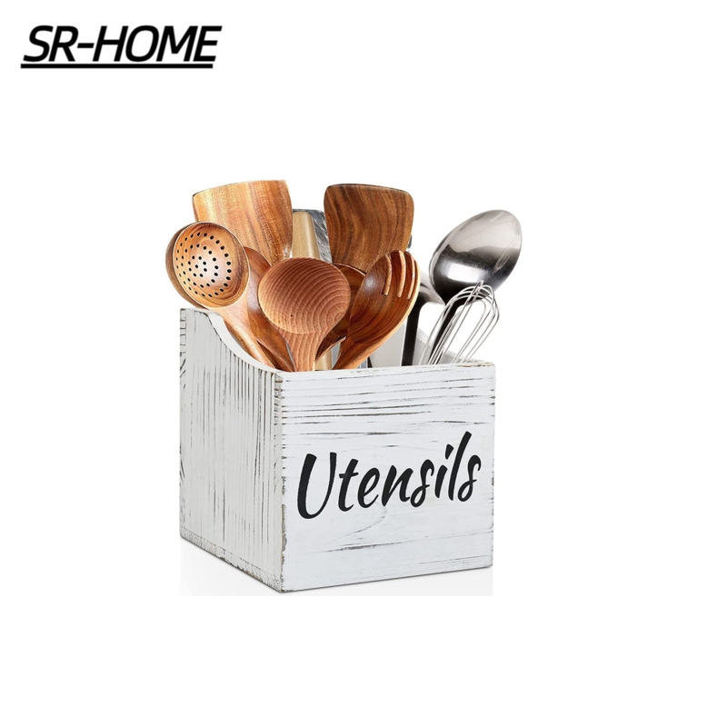 Wood Utensil Crock
