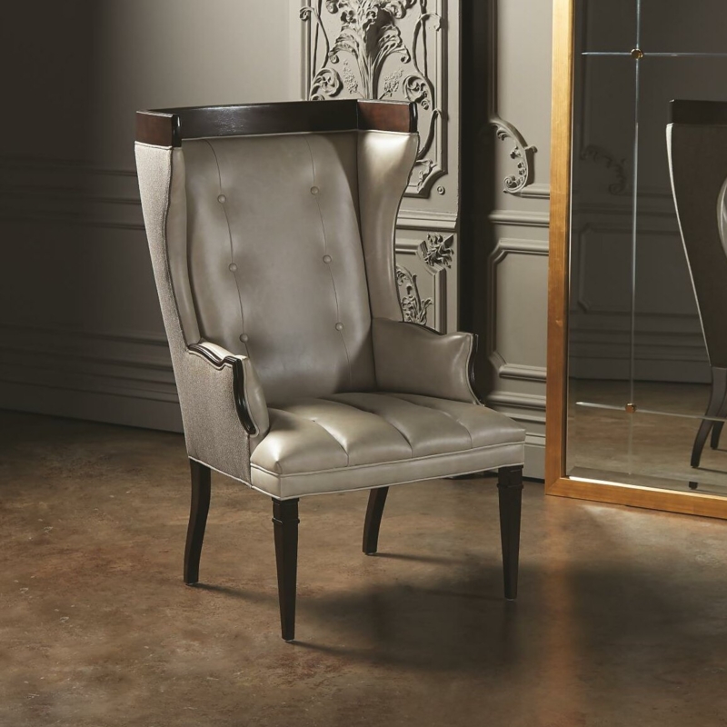 Wrenn Chair-Fabric/Leather Combo