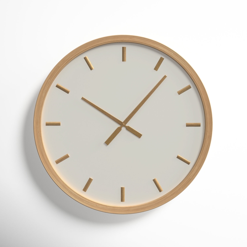 Yazmin Solid + Manufactured Wood Wall Clock