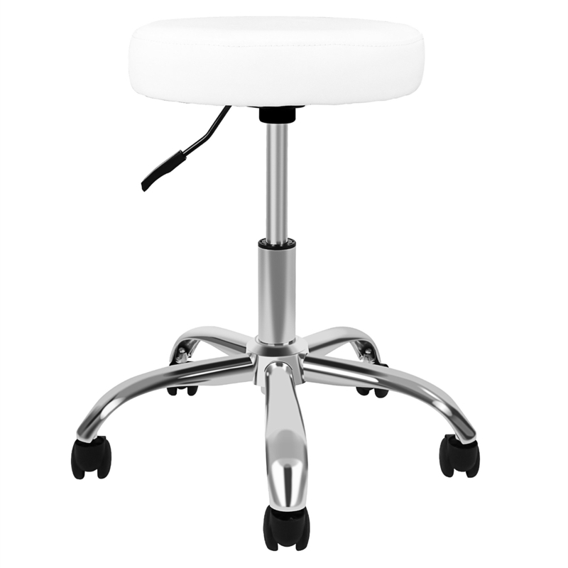 Yssoa Adjustable Height Industrial Stool with Wheels