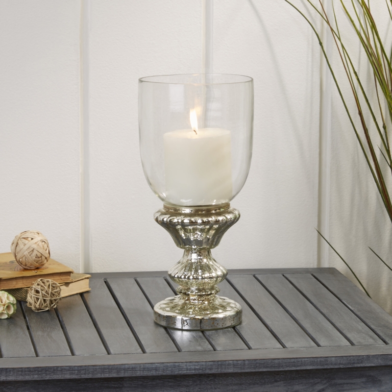 14'' H Glass Tabletop Hurricane