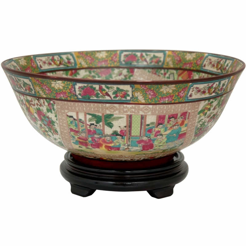 14" Rose Medallion Decorative Bowl
