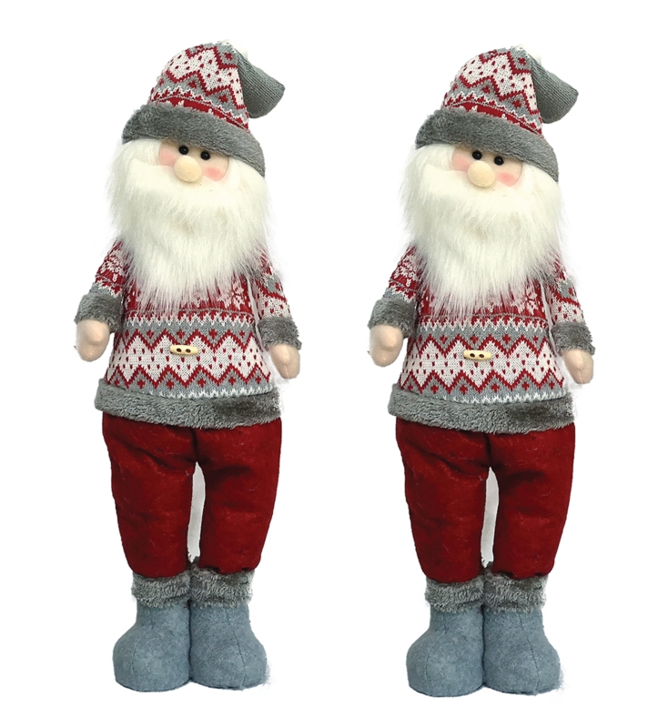 2 Piece Christmas Extendable Plush Figurine