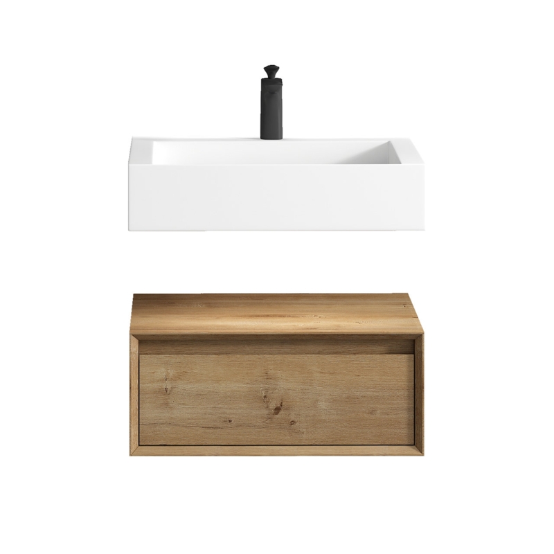 23.6'' Single Bathroom Vanity with Plastic Top