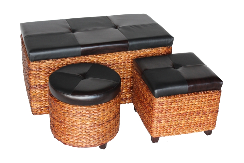 3 Piece Wicker Trunk