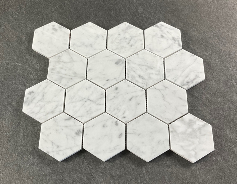 3" x 3" Marble Honeycomb Mosaic Wall & Floor Tile