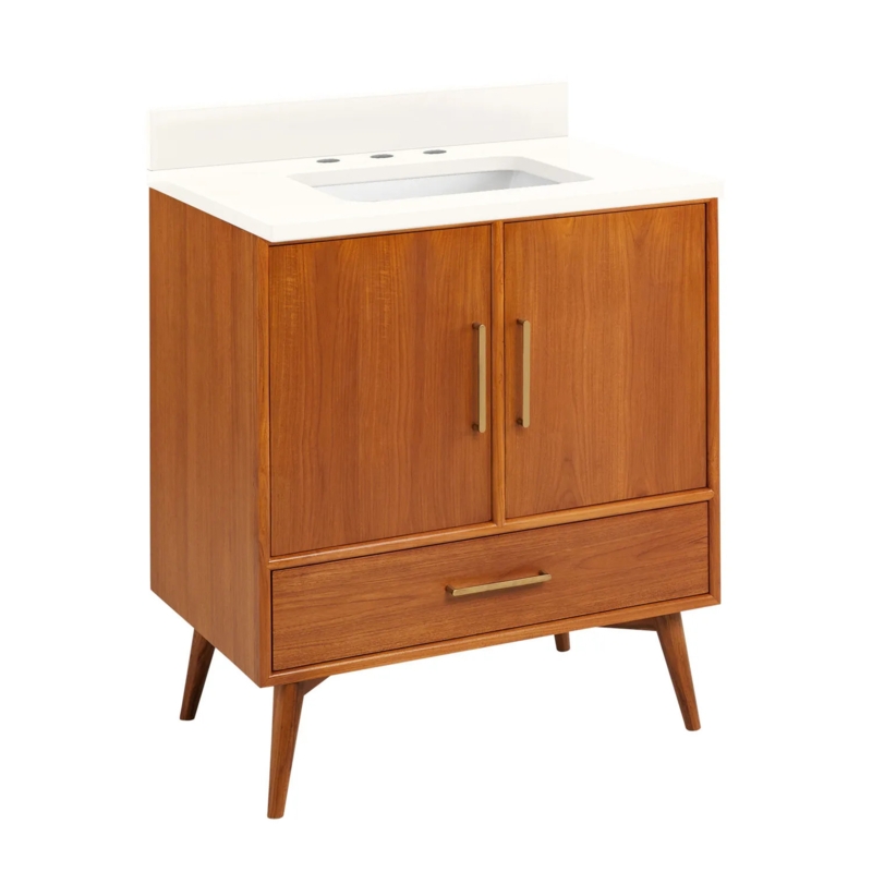 30" Novak Single Bathroom Vanity Set with Rectangular Undermount Sink