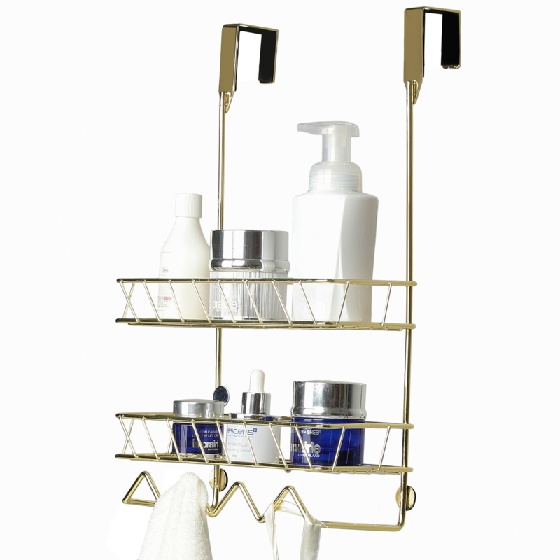 4 Hook Over-The-Door Metal Wire Towel Rack