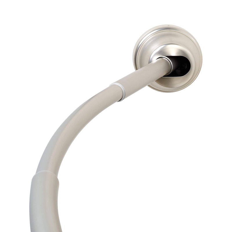 40" Adjustable Dual Mount Curved Stall Shower Curtain Rod