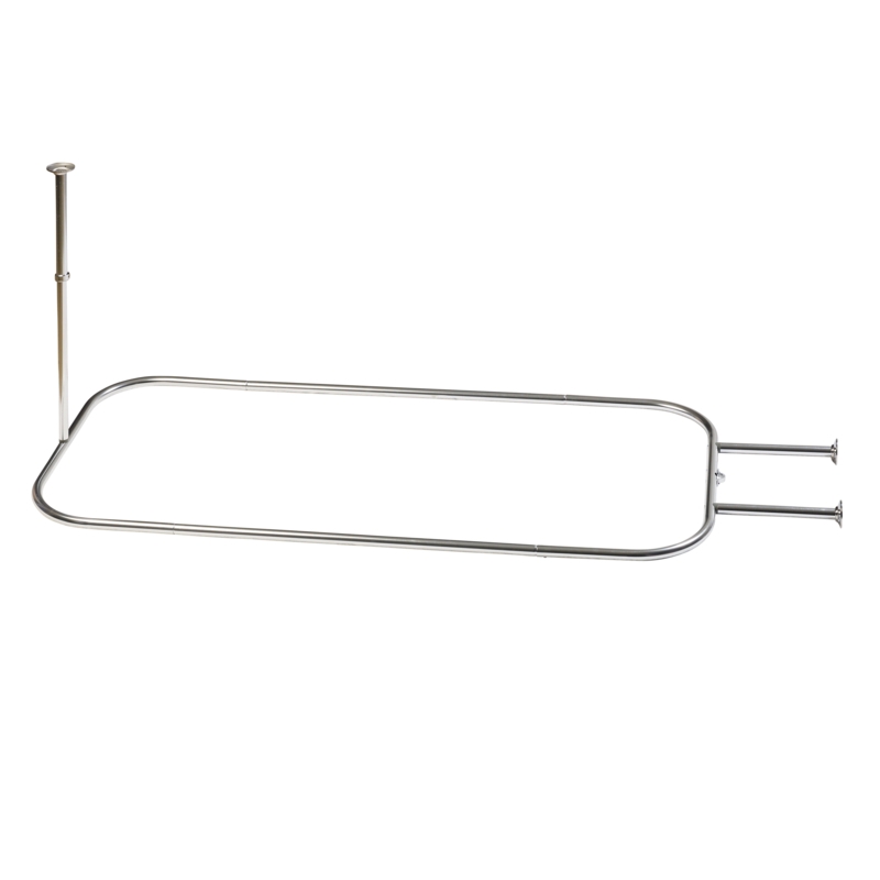 70.57'' D-Shaped Fixed Shower Curtain Rod