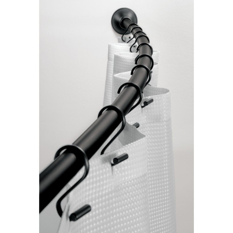 72" Adjustable Curved Fixed Shower Curtain Rod