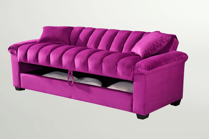 82.7'' Wide Velvet Pillow Top Arm Convertible Sofa Bed Sleeper