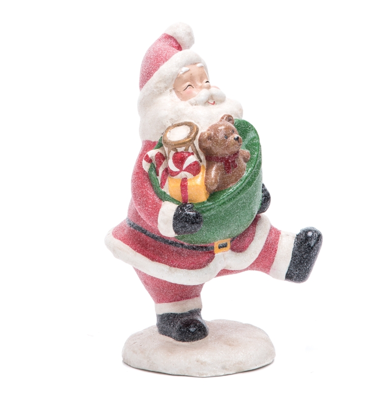 Aaron Paper Pulp Glitter Santa Figurine
