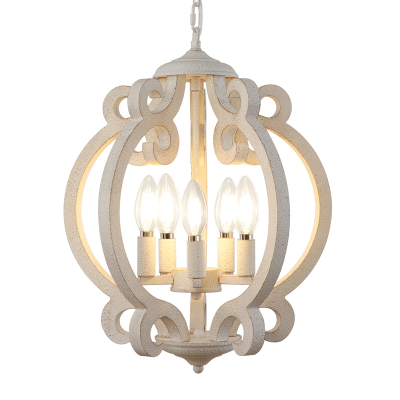 Acoff 5 - Light Dimmable Lantern Geometric Chandelier