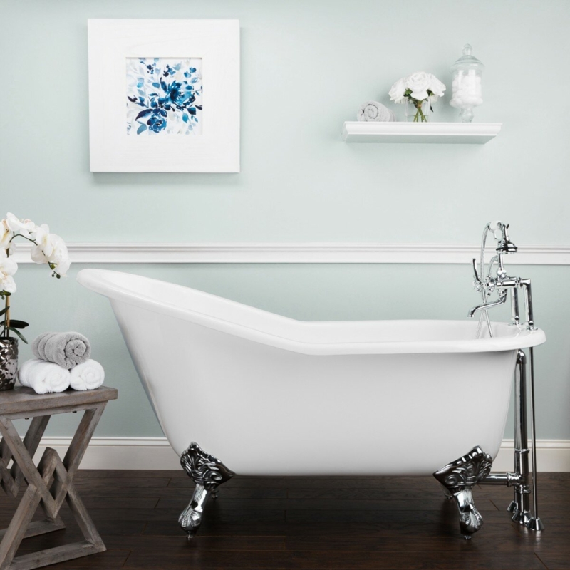 Adela 61.5'' x 31.5'' Freestanding Soaking Cast Iron Bathtub